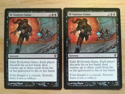 MTG Magic 2x Ill-Gotten Gains / Unverdiente Reichtümer ( Conspiracy ) M/NM Eng