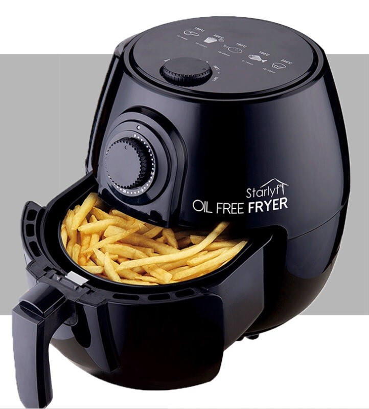 OIL FREE FRYER friggitrice ad aria cestello estraibile grande cucinare salutare foto 4