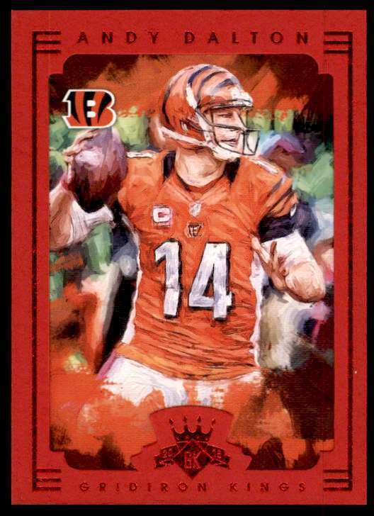 2015 PANINI GRIDIRON KINGS RED FRAME ANDY DALTON CINCINNATI BENGALS #39
