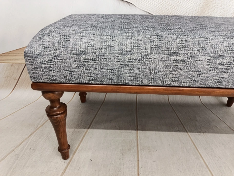 Ottoman for bedroom, Portable bench, End of bed bench, Vanity table bench, - Image 2 of 4