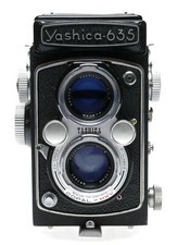 Yashica 635 TLR Camera 120 35mm Converter Yashikor 1:3.5 F 80mm