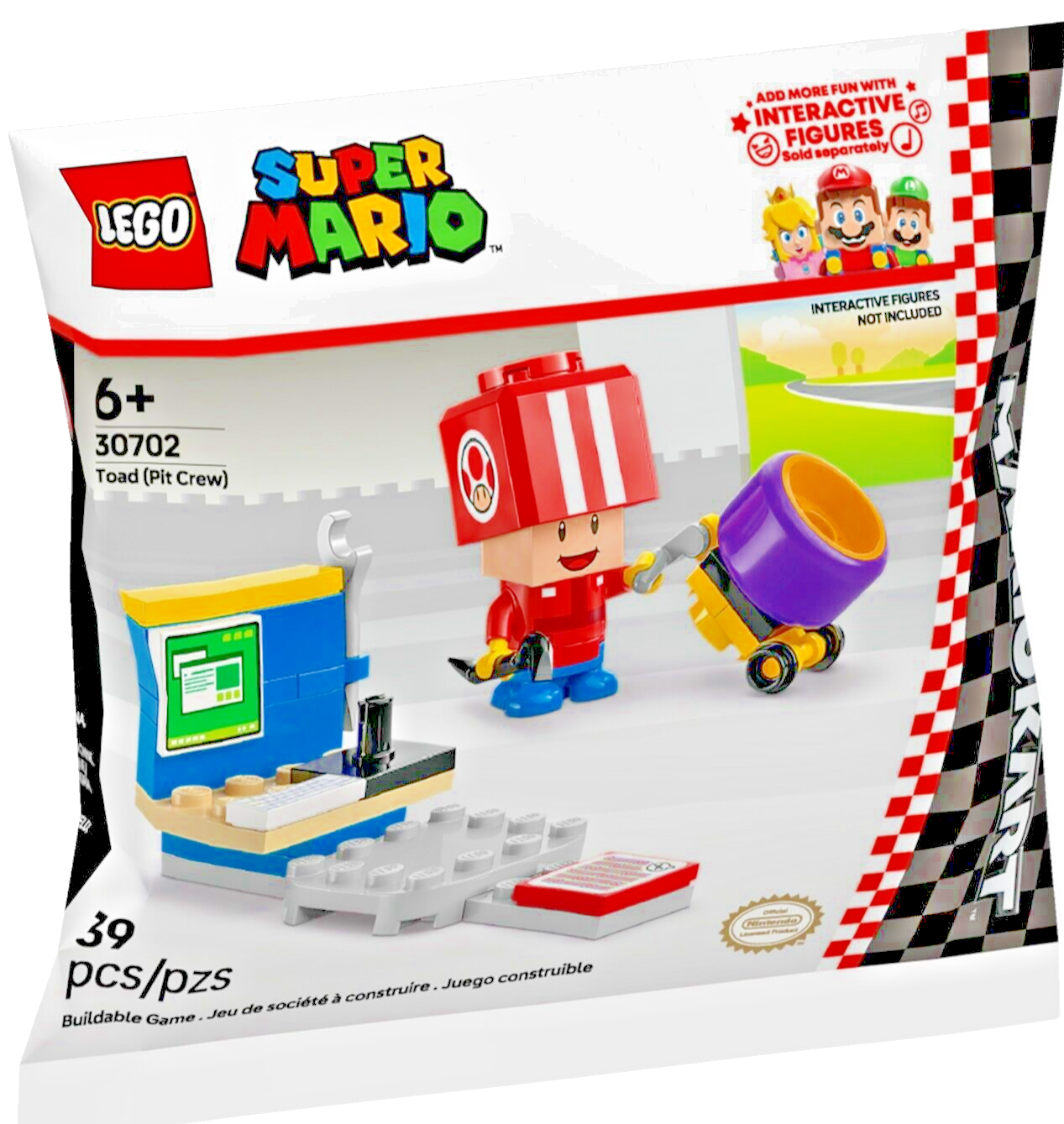 Lego Super Mario Kart-Toad (Pit Crew) 30702 Paperbag BNIP