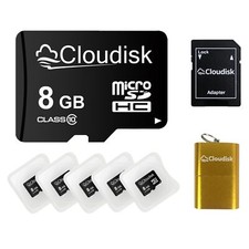 Cloudisk Pack of 5 Micro SD Card 8GB Flash Memory Card Micro SDHC C10 A1 U1 w...