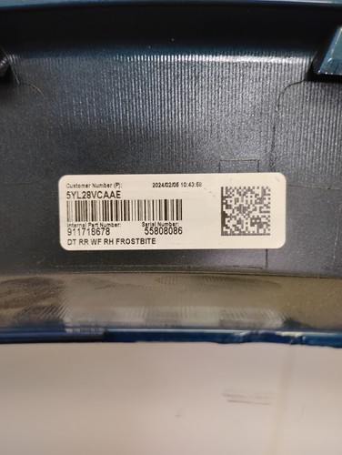 2018-2024 RAM 1500 WHEEL FLARE SET OF REAR LH RH FROSTBITE OEM 5YL28VCAAE - Picture 11 of 16