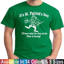 Funny St Patricks Shirt Drunk Guy On The Floor Tee shirt