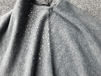 Ladies Grey One Size Poncho From Matalan, Nrw With Tags