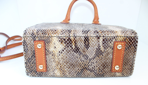 Dooney Bourke Janine Python Snake Print Leather Mini Tote Satchel Crossbody Bag - Picture 13 of 13