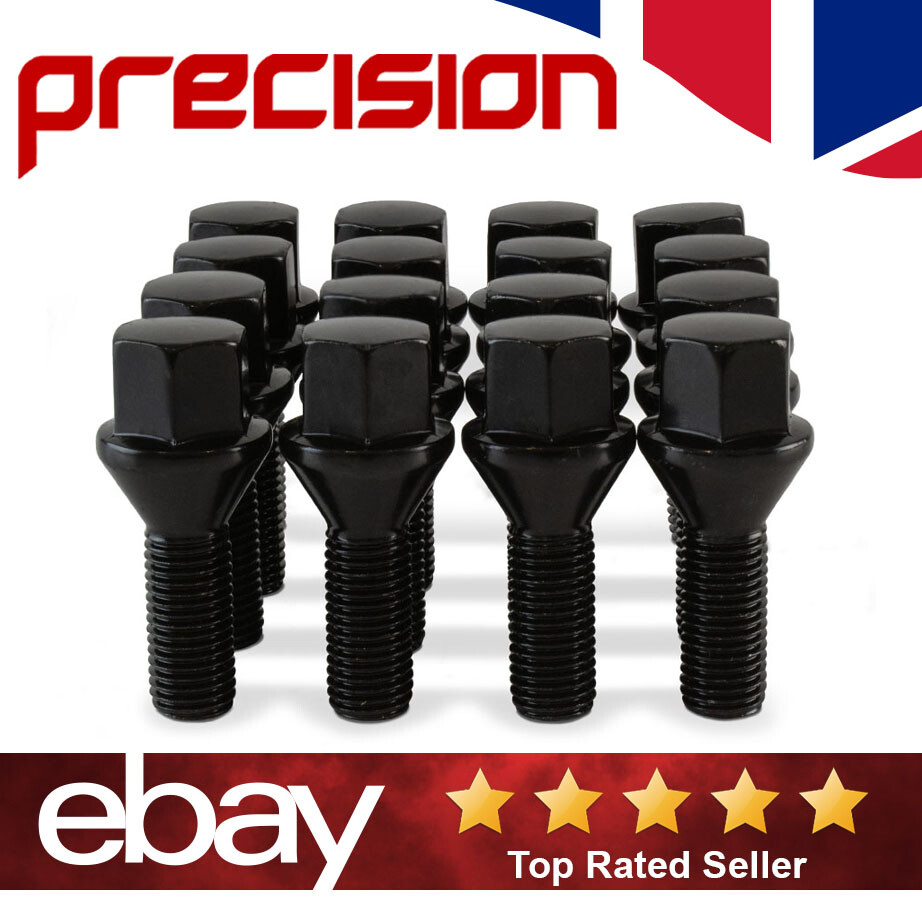 Precision 16 x Black Wheel Nuts For Vauxhall Corsa eBay