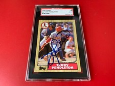 Terry Pendleton Cardinals 1987 Topps Card Signed SGC Certified ENCAPSULATED