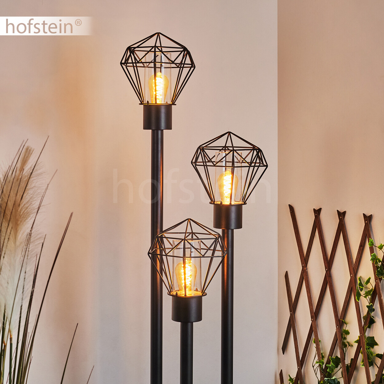 Lampada da terra esterno 3 luci giardino sentieri ingresso dissuasore base cortile luce moderna