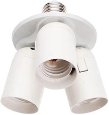 E26 E27 Lamp Bulb Socket 3 In 1 Standard Light Bulb Splitter Adapter Converter S