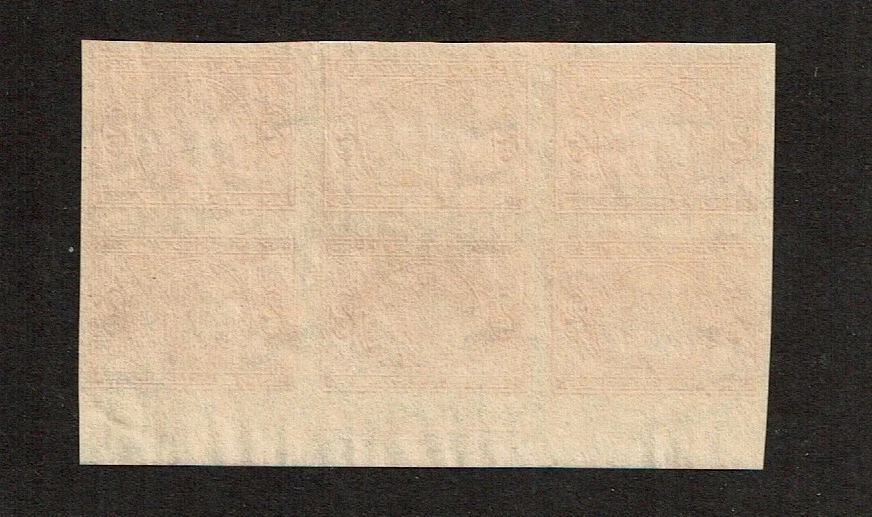 1909 U.S. 2c Carmine SEWARD Alaska-Yukon IMPERF Plt#Blk of 6 Sc#371 M/NH/OG GEM! - Image 2 of 2