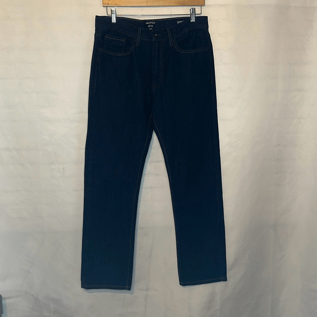 Nautica Mens Dark Wash Straight Fit size 30x30 Jeans Denim