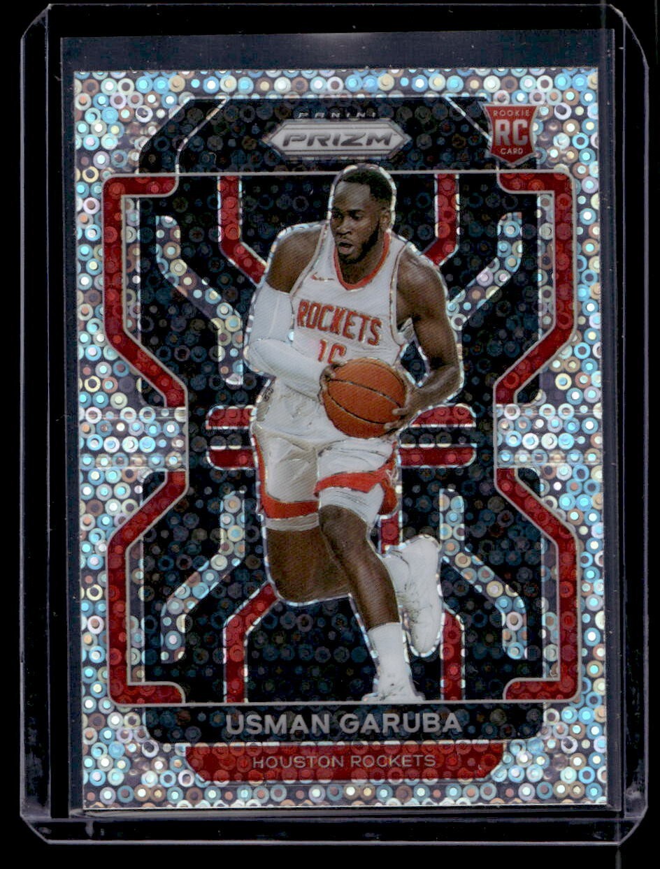 2021-22 Panini Prizm Usman Garuba Fast Break Prizm RC #321 Houston Rockets