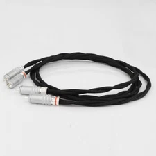 Pair 2Cores Hi-Fi Audio RCA Cable Copper Silver Plated Interconnect Single Wire