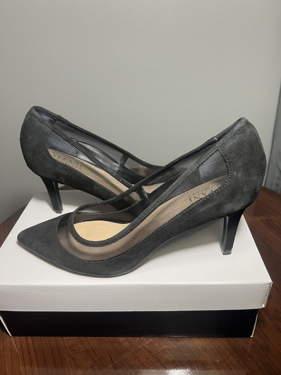Alfani Women’s Dress Shoes Size 8M Black Heel Jeules Mesh