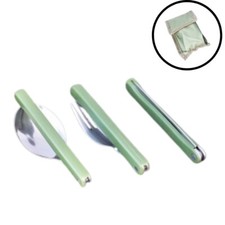 Campingbesteck Feldbesteck Klappbesteck Camping Besteck Etui klappbar 3-teilig