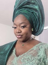 Emerald green Aso Oke
