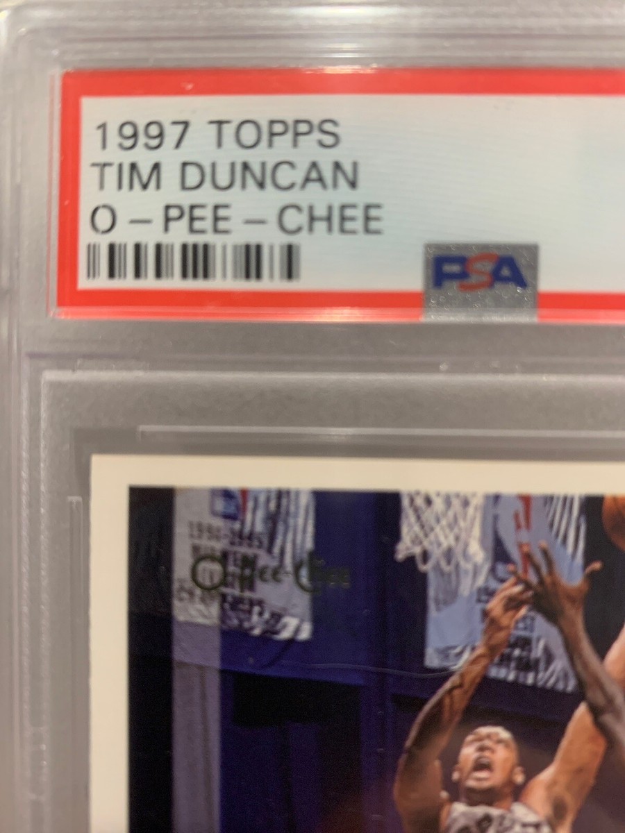 1997-98 Topps O-Pee-Chee OPC #115 Tim Duncan Rookie PSA 9 Best