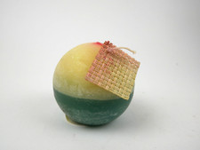 Large Ball Candle NEW Blue and Ivory Round