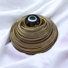 Vintage Pin Brooch Gold Tone Round Rings Circles Costume Fashion Jewelry