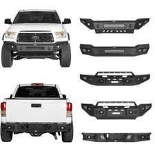 Fit Toyota Tundra 2007-2013 Heavy Duty Steel Front Rear Bumper Wled Lights