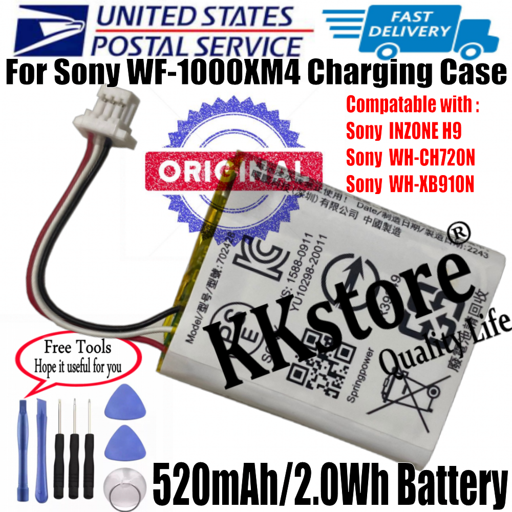 NEW OEW 520mAh Battery Repair For Sony INZONE H9 / WH-CH720N / WH-XB910N Headset