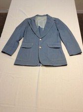 RARE VINTAGE LEE UNION MADE SIZE 40R METAL BUTTONS MADE IN USA MENS BLAZER