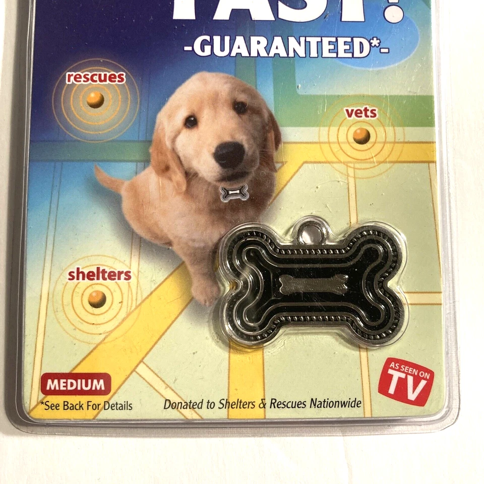 Smart Tag Pet ID Collar Tag AS SEEN ON TV Find Lost Pets Fast Size Medium  - Image 3 of 4