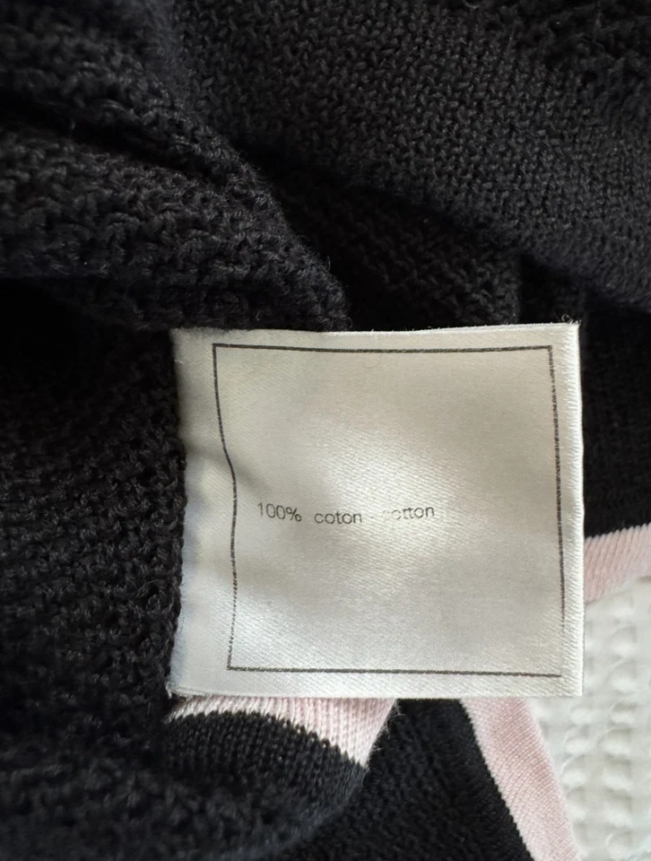 Polo Chanel Algodón Talla S-M Negro y Rosa Foto 4 de 4