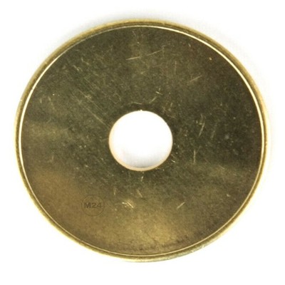 Wertmarke 22mm x 2,3mm, gelocht, glänzend, Messing Token, VE=100