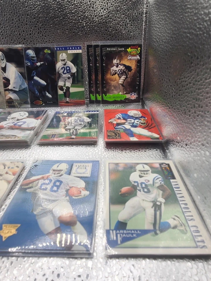 ALL Marshall Faulk Rookie 69 Card Lot Colts Jersey HOF - Read for Details - Image 4 of 4