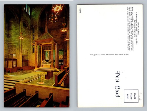 Baltimore, MD-Maryland, Kathedrale Altar Ansicht alte PC Standard Vintage Postkarte