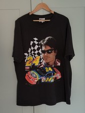 Chase Authentics 1997 Jeff Gordon DuPont 24 Nascar Vintage Black T-Shirt Size XL