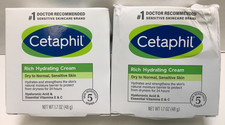 Cetaphil Rich Hydrating Cream, w/Hyaluronic Acid  Vitamins E  C, 1.7oz, 2pk