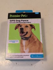 Premier Pet GPS Dog Fence Collar - Circular Wireless Boundary 0246 New