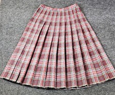 Vtg 1985 Pendleton Wool Pleated Skirt 14 Anderson Tartan Plaid Dark Academia USA