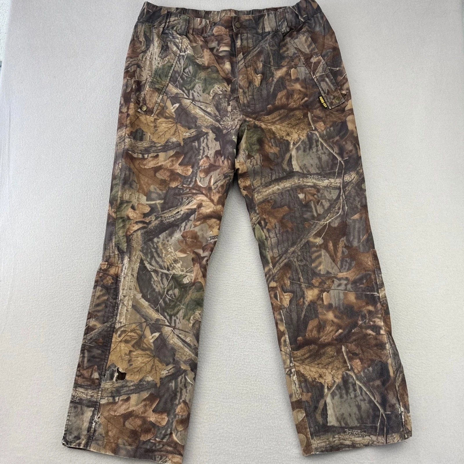 RMEF Gore-Tex Hunting Rain Pants Mens XL Advantage Timber Camo Vintage Outdoor