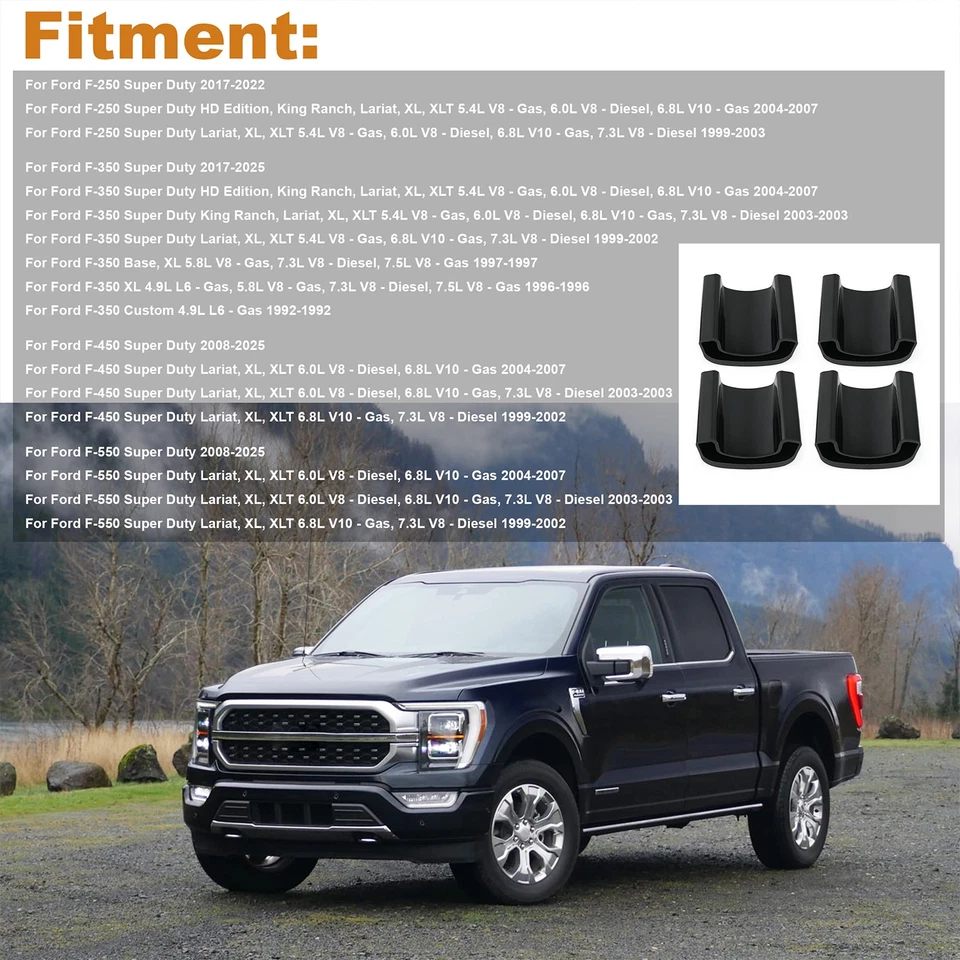 Almohadilla de parachoques de buje de inserción aislante de resorte de hoja de suspensión trasera 4 piezas para Ford Foto 3 de 4