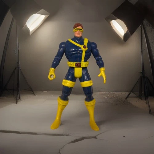 VINTAGE Cyclops Action Figure 1993 Toy Biz Marvel Comics Uncanny X-Men Toy 5"