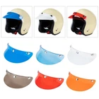 Universal 3-Snap Motorcycle Helmet Visor Peak Open Face Shield Protector