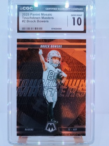 2025 Panini Mosaic Touchdown Masters Brock Bowers #2 card