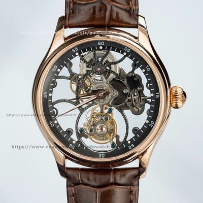 Aesop Hollow Real Flying Tourbillon Mechanical Watch Mens Luxury