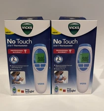 2 Pack Vicks No-Touch 3-in-1 Thermometer