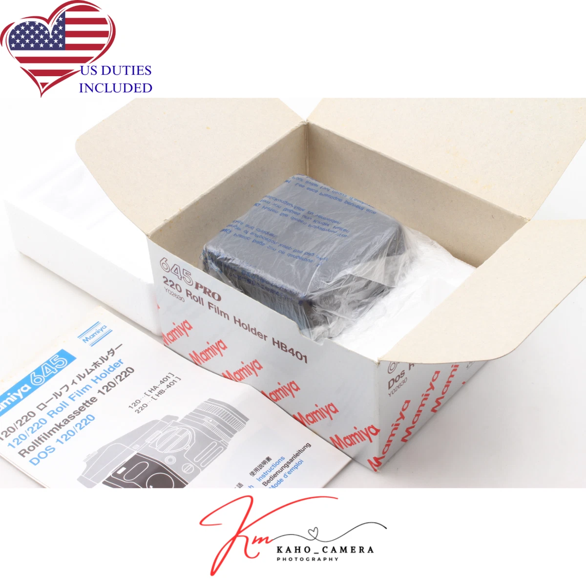 Mamiya Film Backs and Holders 6x4.5 cm Camera for Medium Format