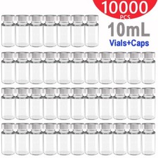 10000pcs Borosilicate Glass Clear Flat Bottom Headspace Vials 10ml Capacity HPLC