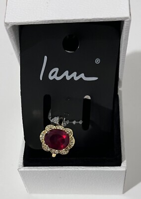 Ring mit rotem Stein vergoldet