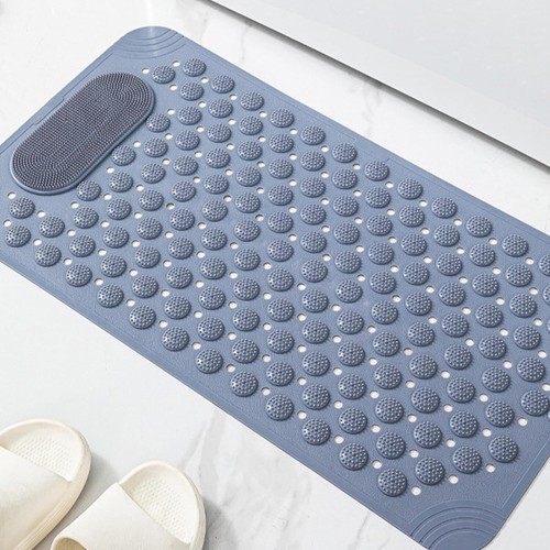 Non Slip Tub Mat | 27.2 * 14.4In Bath Mat with Suction Cups | Long Bath Tub Floo - Picture 7 of 11