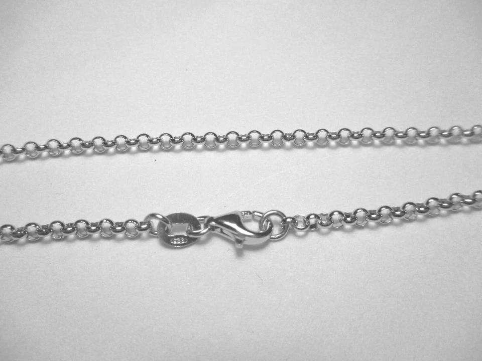Collana Catena rolò 3,5 mm 60 cm in puro argento 925 massiccio. Guarda Negozio! - Immagine 2 di 2