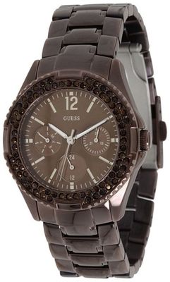 New Authentic Guess BRONZE tone stainless Multi function Ladies Watch U13631L1